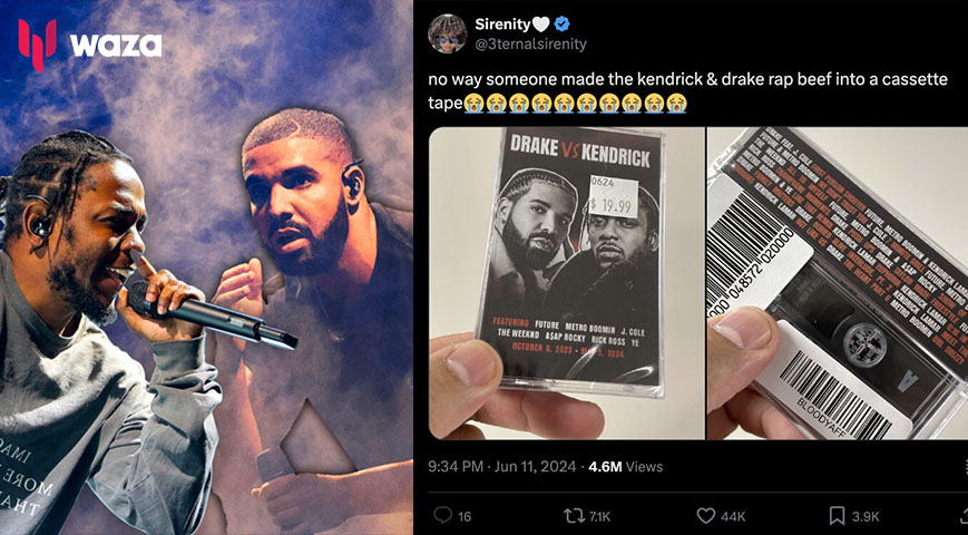 Kendrick Lamar And Drake Diss Tracks Sold As Cassette Tape Collectible